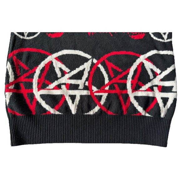 Loco Ape Men's Sz S Anthrax Black Red White Pullover Sweater Locoape - Picture 8 of 9